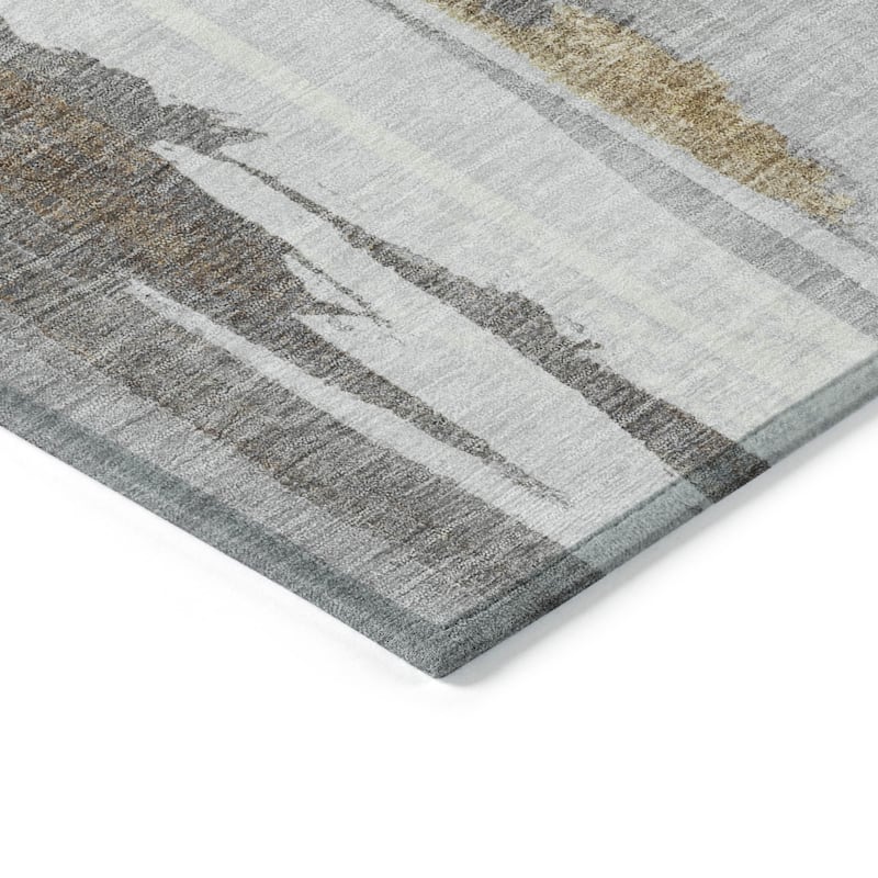 HomeRoots Abstract Transitional Rectangle Outdoor Rug