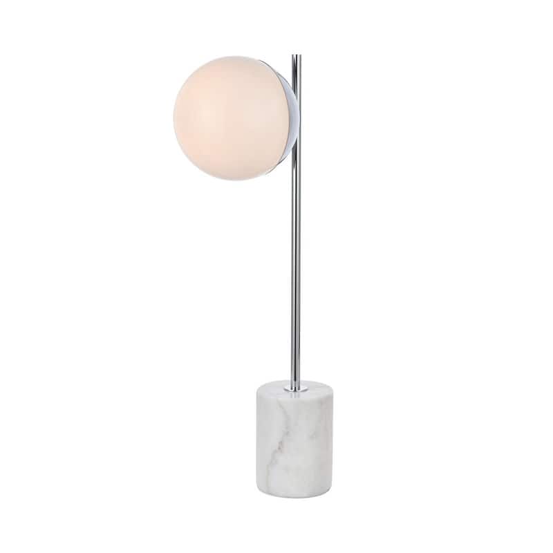 1-Light Table Lamp with Frosted White Glass