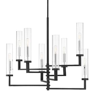 Savoy House Folsom 8 Light 28" Wide Chandelier with Glass Shades
