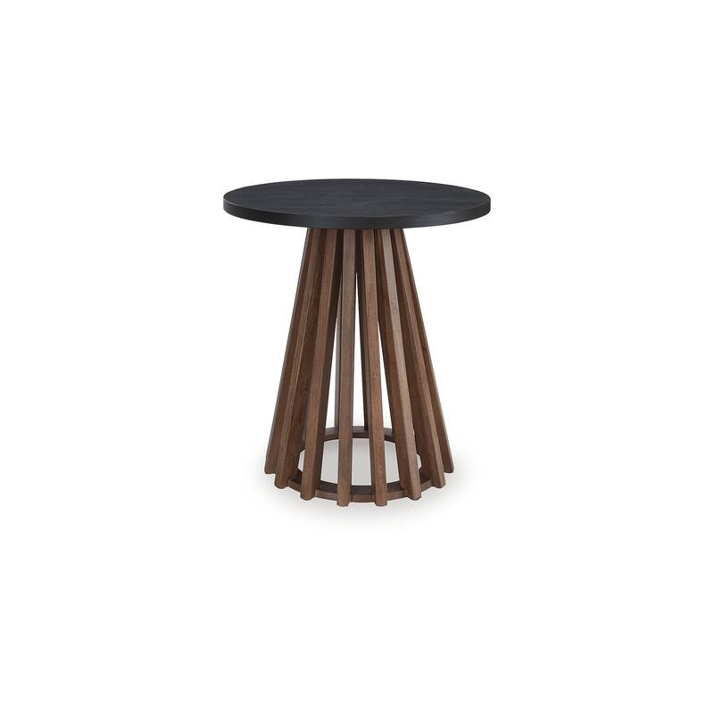 Signature Design by Ashley Kallari Black/Brown End Table - 23.63" W x 23.63" D x 25" H