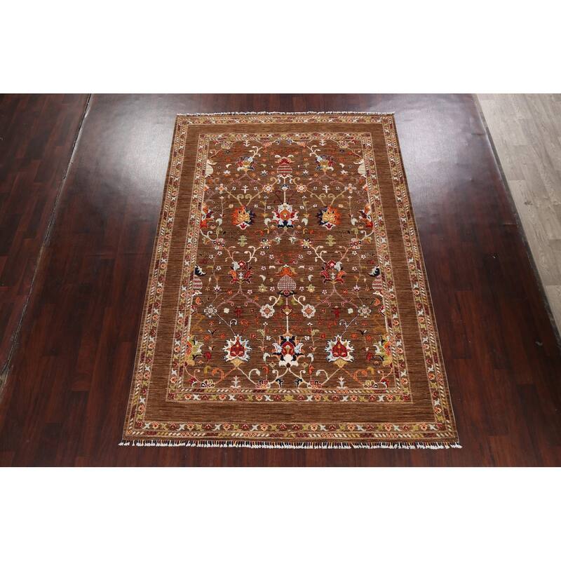 Vegetable Dye Traditional Oriental Ziegler Wool Area Rug Hand-knotted - 6'9" x 9'4"