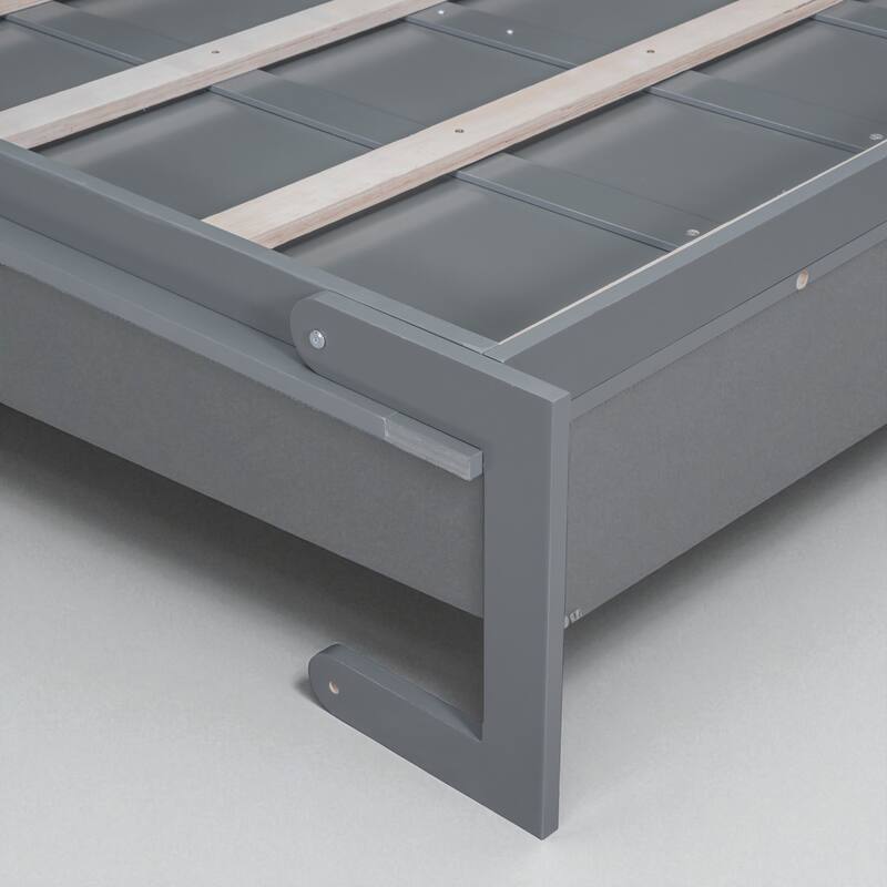 Queen Size Murphy Wall Bed with Cushion Seat, Dual Piston Lift, Space-Saving Cabinet, 8 in Mattress Compatible