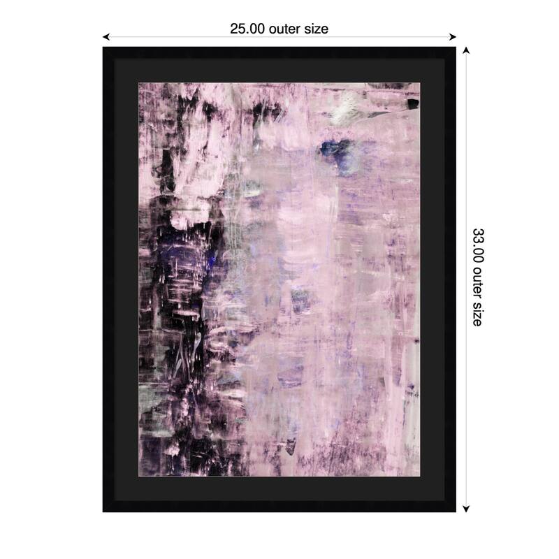 Grunge structure rosewood by Annick Wood Framed Wall Art Print - 25 x 33 in