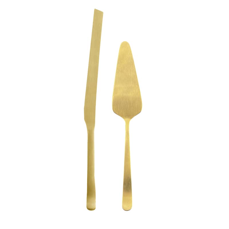 Canvas Home Oslo 2-Piece Cake Service Gift Set - Gold