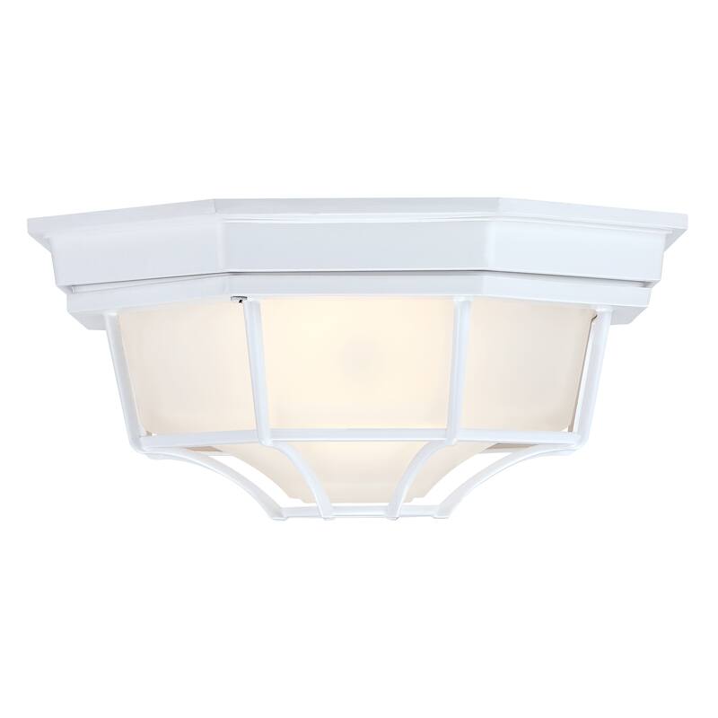 1-Light Retro Textured Ceiling Mount Light Fixture with Frosted Glass,E26
