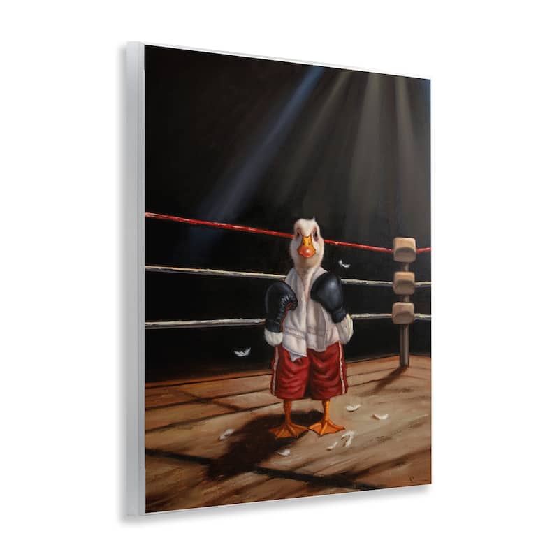 Stupell Duck in Boxing Ring Wall Plaque Art Design By Lucia Heffernan