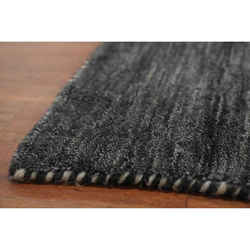 Hand Knotted Oriental 100% Wool Carpet Tribal Animal Pictorial Greys & Charcoal Gabbeh Area Rug - 9' 8'' X 10' 0''