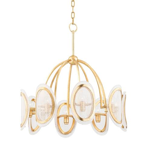 Danes 8-Light Chandelier with Vintage Gold Leaf Frame