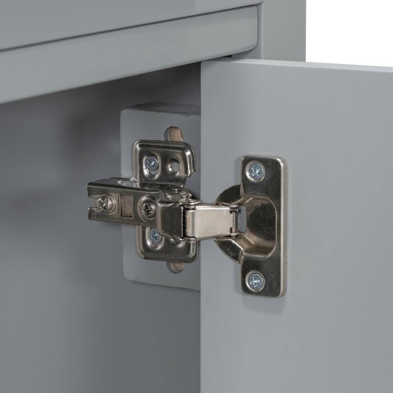 GDFStudio - Lisa 20" Bathroom Vanity with Ceramic Sink, Soft-Close Door & Storage Rack