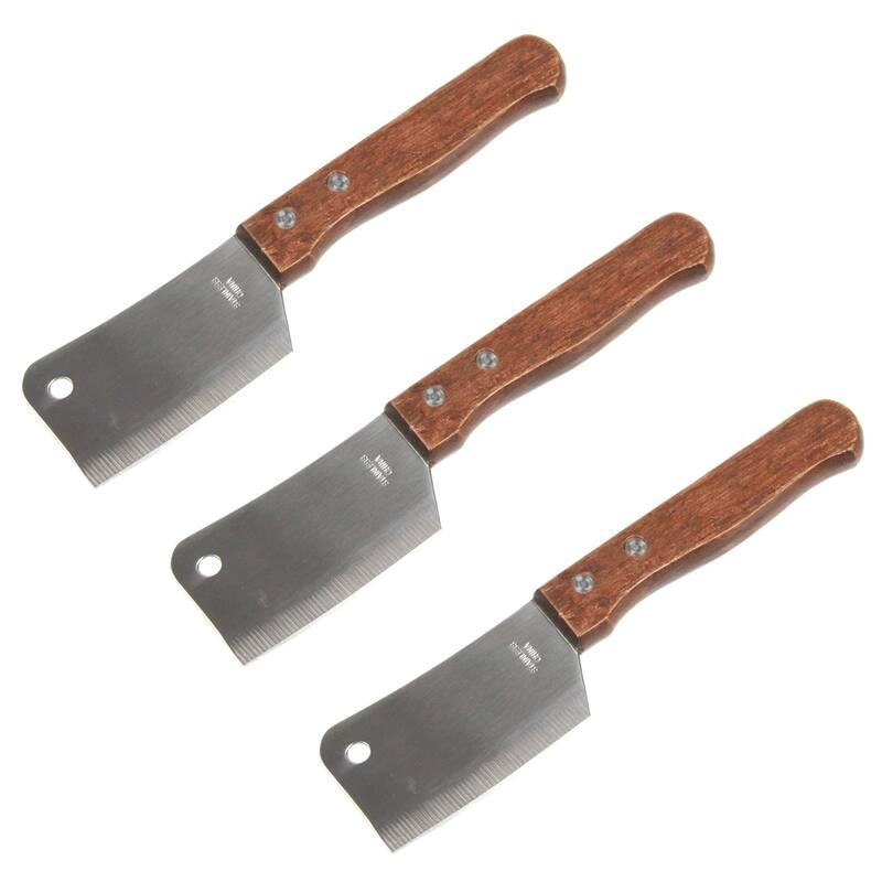 Chef Craft 7" Stainless Steel Mini Cleaver Chop Knife - Great for Chopping Veggies and Cheese - 3 Pack