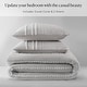 preview thumbnail 23 of 39, Harbor House Anslee Taupe 3 Piece 100% Cotton Yarn Dyed Duvet Cover Set with Overlap Closure Shams