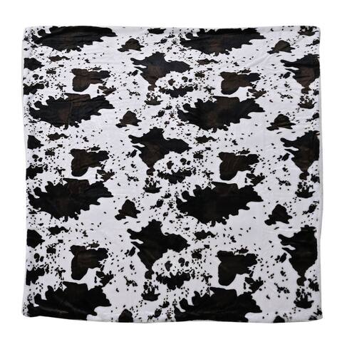 Shop LC Homesmart Cow Pattern Sherpa Blanket Faux Fur Wearable Sleeve One Size