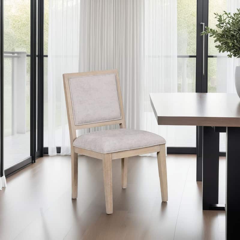 Kizie Dining Side Chair Set of 2, Rustic Panel Design Tawny Brown Wood