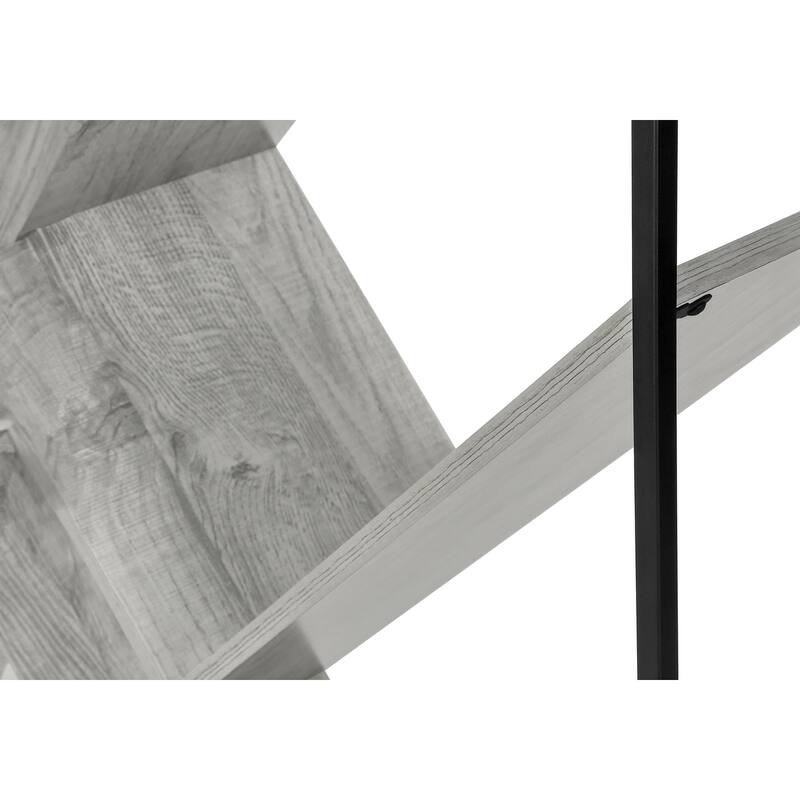 Modern Contemporary 3 Tier Bookshelf, 60"h Bookcase Black Metal Frame Etagere, for Living room Office Bedroom