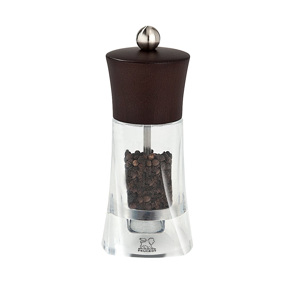 Peugeot 28404 Oleron Pepper Mill, 5.5-Inch, Chocolate - Clear & Chocolate
