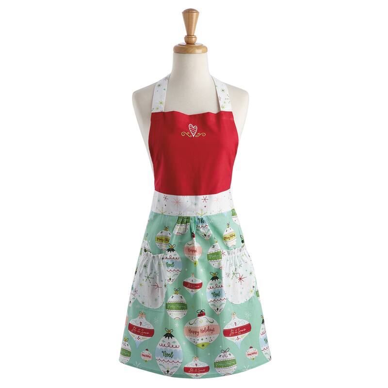 Design Imports Christmas Plaid Chef Kitchen Apron