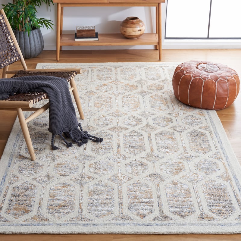 SAFAVIEH, Handmade Artistry Poulia Geometric Wool Rug