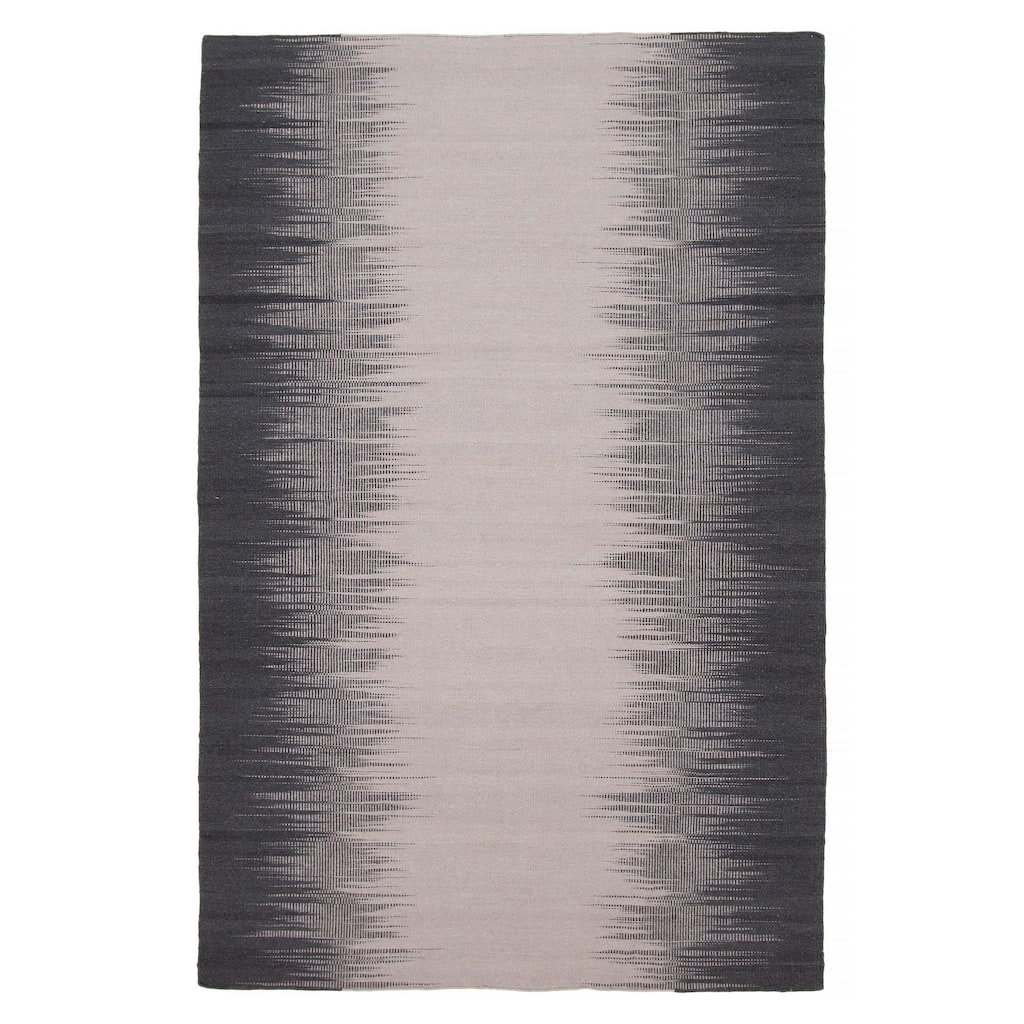 ECARPETGALLERY Flat-Weave Ankara FW Light Grey Wool Kilim - 4'11 x 7'10