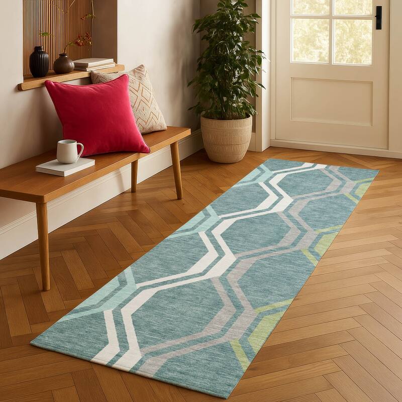 Machine Washable Indoor/ Outdoor Contemporary Dimensions Chantille Rug