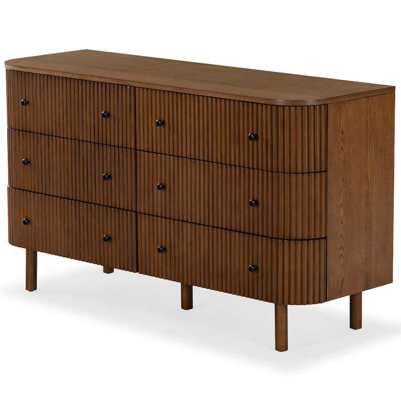 SAFAVIEH Couture Shelbie 6-Drawer Reeded Dresser