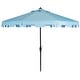 preview thumbnail 3 of 8, SAFAVIEH Outdoor Living Zimmerman 11Ft Round Market Umbrella Baby Blue/White