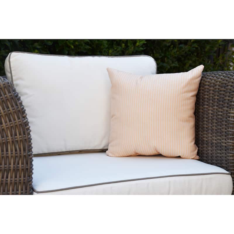 18 x 18 inch Ticking Stripe Outdoor Pillow