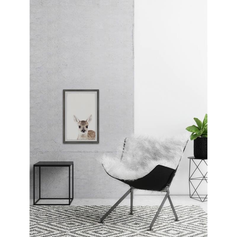 Deer Close-up Framed Wall Art, Elegant Home Touch - Sophisticated Artwork for Refined Décor