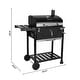Royal Gourmet 24-Inch Charcoal Grill with Foldable Table,Black - On ...