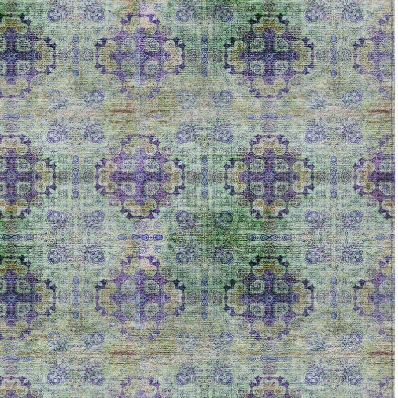 Altolu Garden-Inspired Weather Resistant Classic Meets Modern Runner Outdoor Rug
