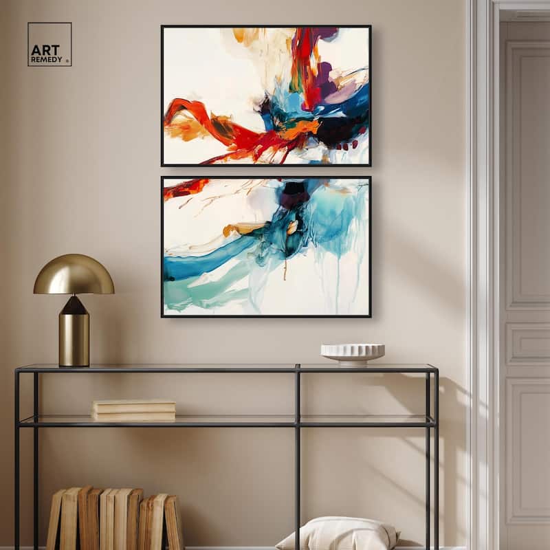 Vibrant Palette I Canvas Set of 2 by Art Remedy