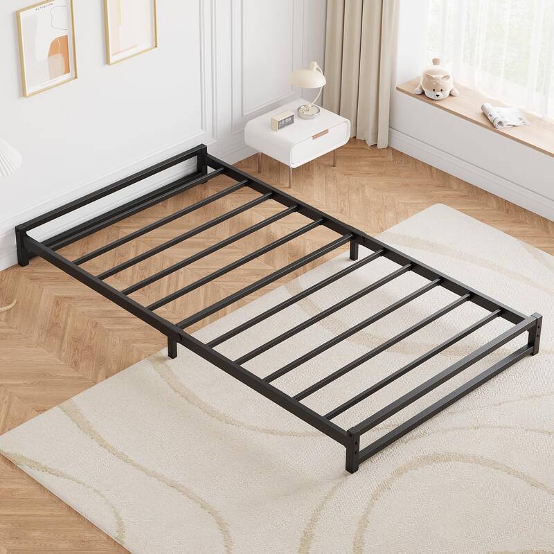 6 Inch Metal Platform Bed Frame with Steel Slat Support