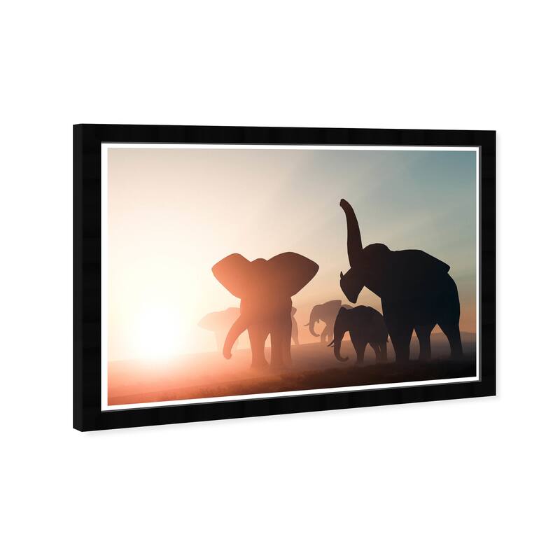Wynwood Studio Prints Animals Together Stronger Orange and Modern & Contemporary Wall Art Canvas Print