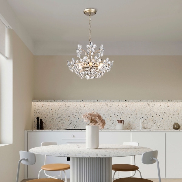 Silver and crystal chandelier outlet