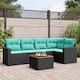 Option Black-corner + 2x middle + Table + 2x Sofa