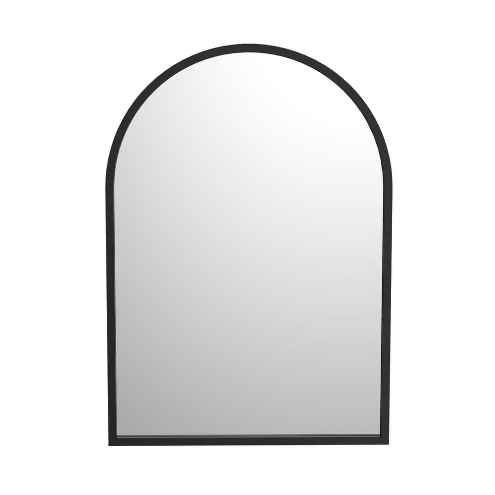 Arch High-Strength Tempered Glass and Aluminum Alloy Framed French Cleat Mounted Wall Mirror