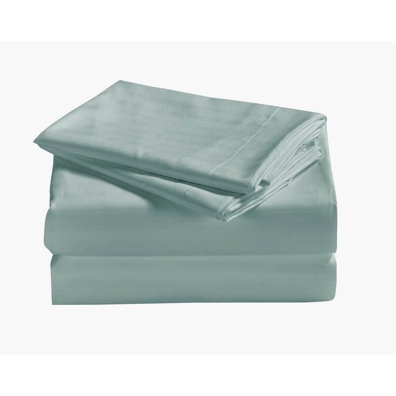 1800 Series Sheets for Bed Dobby Stripe Stay Cool Bed Sheets Deep Pockets Soft - King / Cal King - Silver