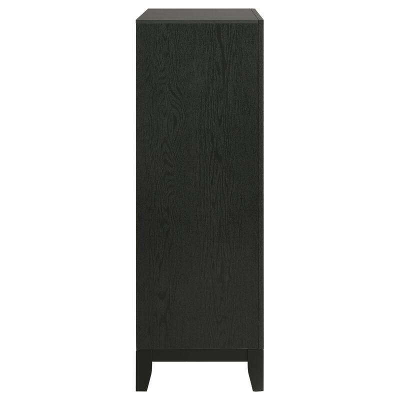 Valencia Contemporary Wood 5-drawer Bedroom Chest Black