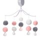 preview thumbnail 1 of 3, Bedtime Originals Blossom Pink/Gray Pom Pom Musical Baby Crib Mobile Soother Toy