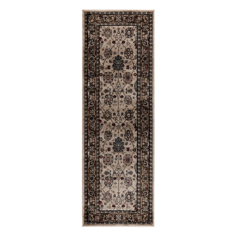 Glamour Collection Floral Area Rug