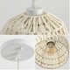 preview thumbnail 113 of 115, Jigu 1-Light Woven Rattan/Iron LED Pendant, by JONATHAN Y