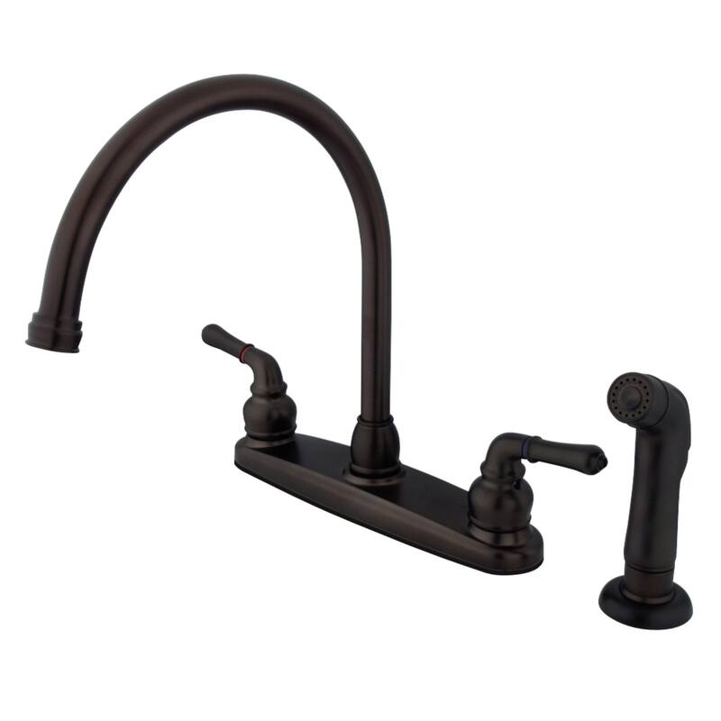 Kingston Brass Magellan 8 in. Centerset Kitchen Faucet with Sprayer - Oil Rubbed Bronze