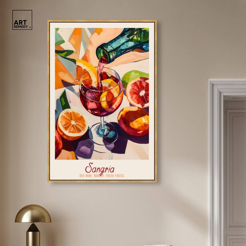 Sangria Recipe Poster Canvas by Art Remedy