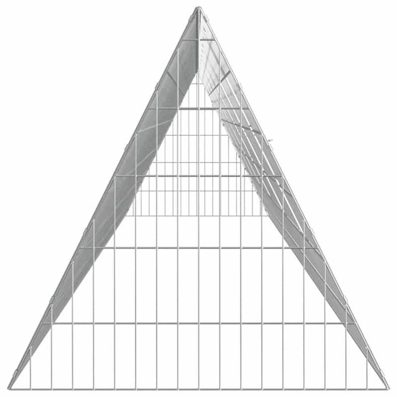 vidaXL Chicken Cage Silver in Galvanised Steel