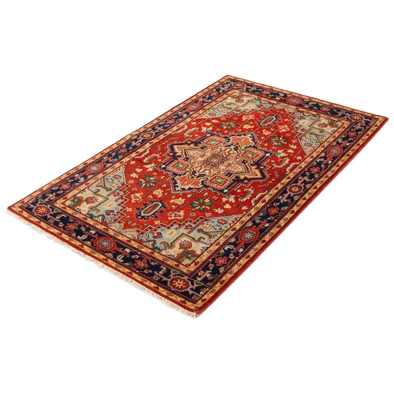 ECARPETGALLERY Hand-knotted Serapi Heritage Red Wool Rug - 5'0 x 8'0