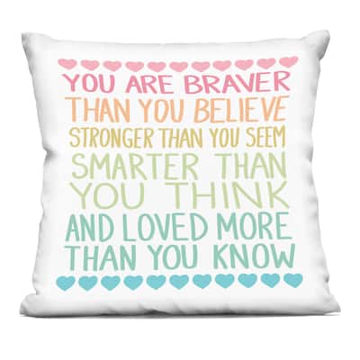 Stupell Rainbow Confidence Phrases Decorative Printed Throw Pillow Design by Sweet Melody Designs