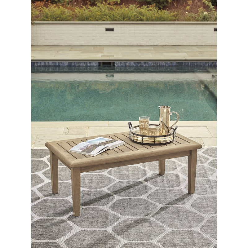 Signature Design by Ashley Gerianne Brown Outdoor Coffee Table with 2 End Tables