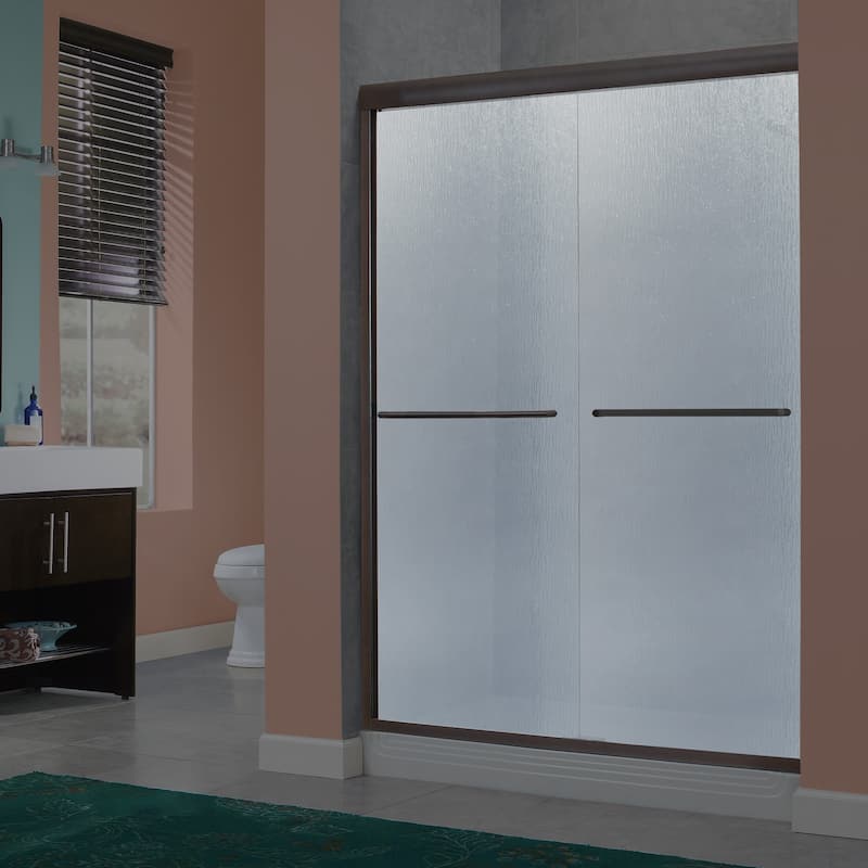 Miseno 72" High x 46-48" Wide Sliding Framed Shower Door with 1/4"