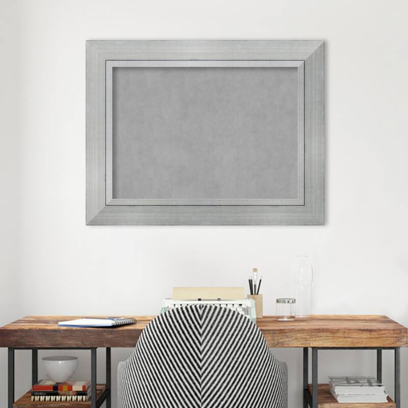 Amanti Art Romano Silver Framed Magnetic Board