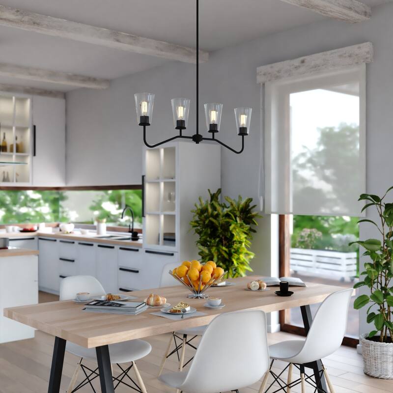 Vaxcel Lighting H0285 Beverly 4 Light 36" Wide Linear Chandelier