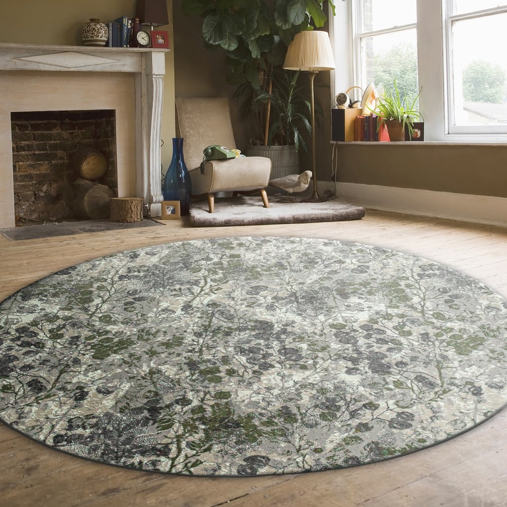 Admire Home Living Lucio 1242 Transitional Floral Area Rug